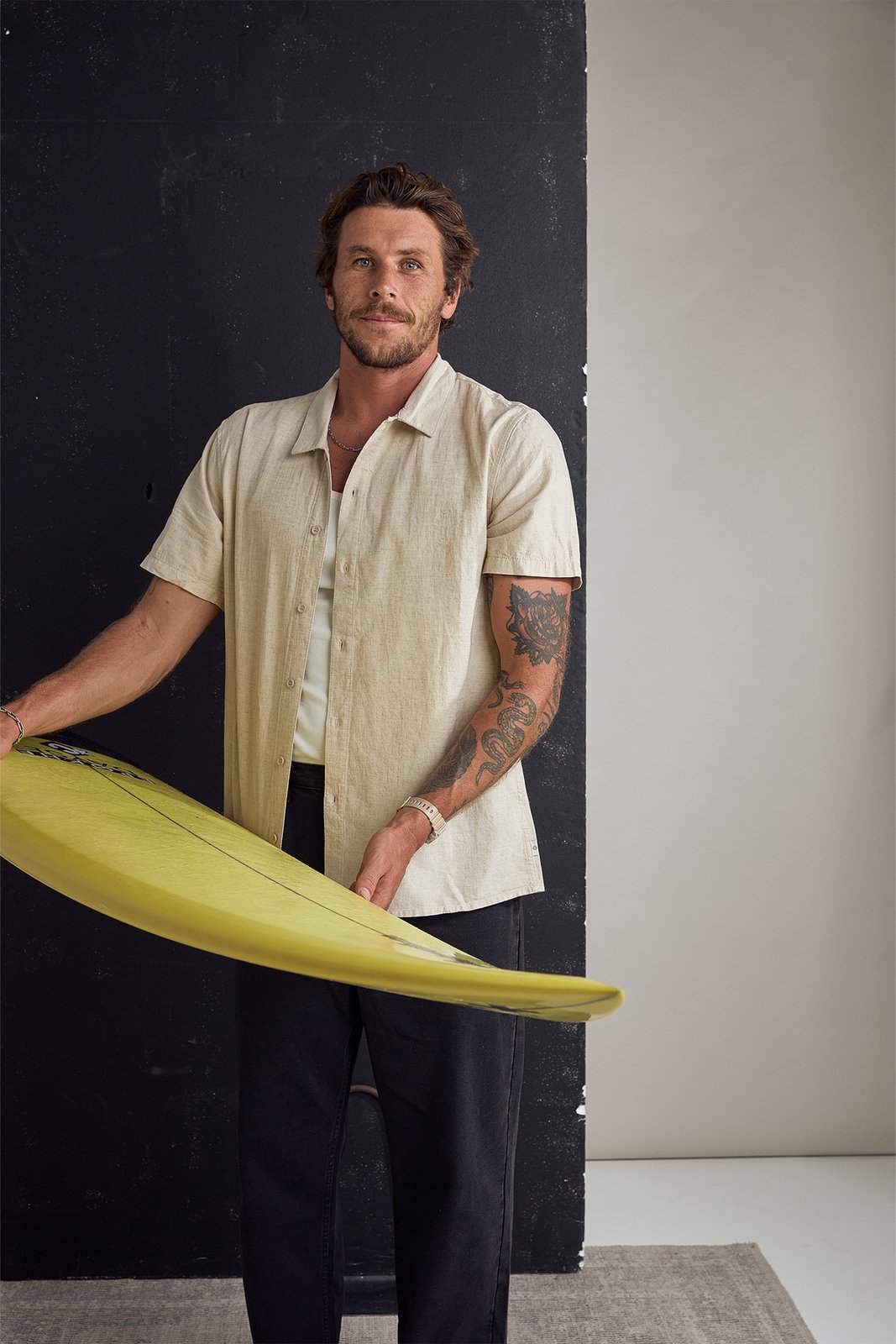 RHYTHM CLASSIC LINEN SS SHIRT SAN-SAND 2M