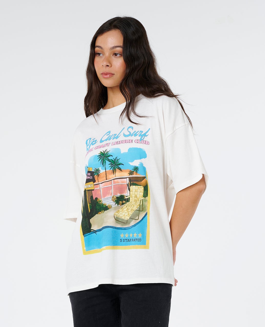 Rip Curl 5 STAR HERITAGE TEE Shirt Bone XS