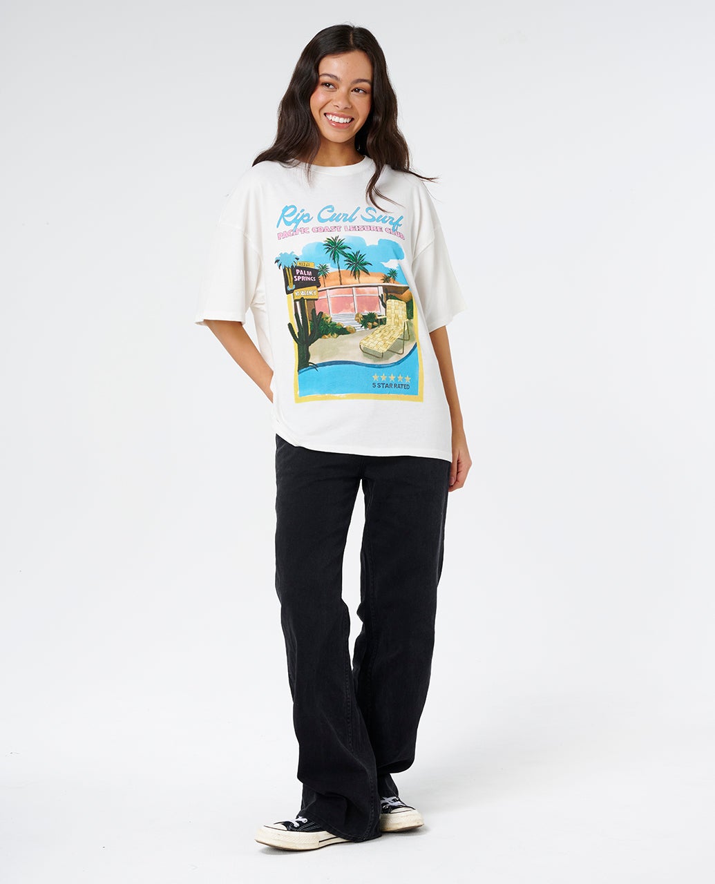 Rip Curl 5 STAR HERITAGE TEE Shirt Bone S