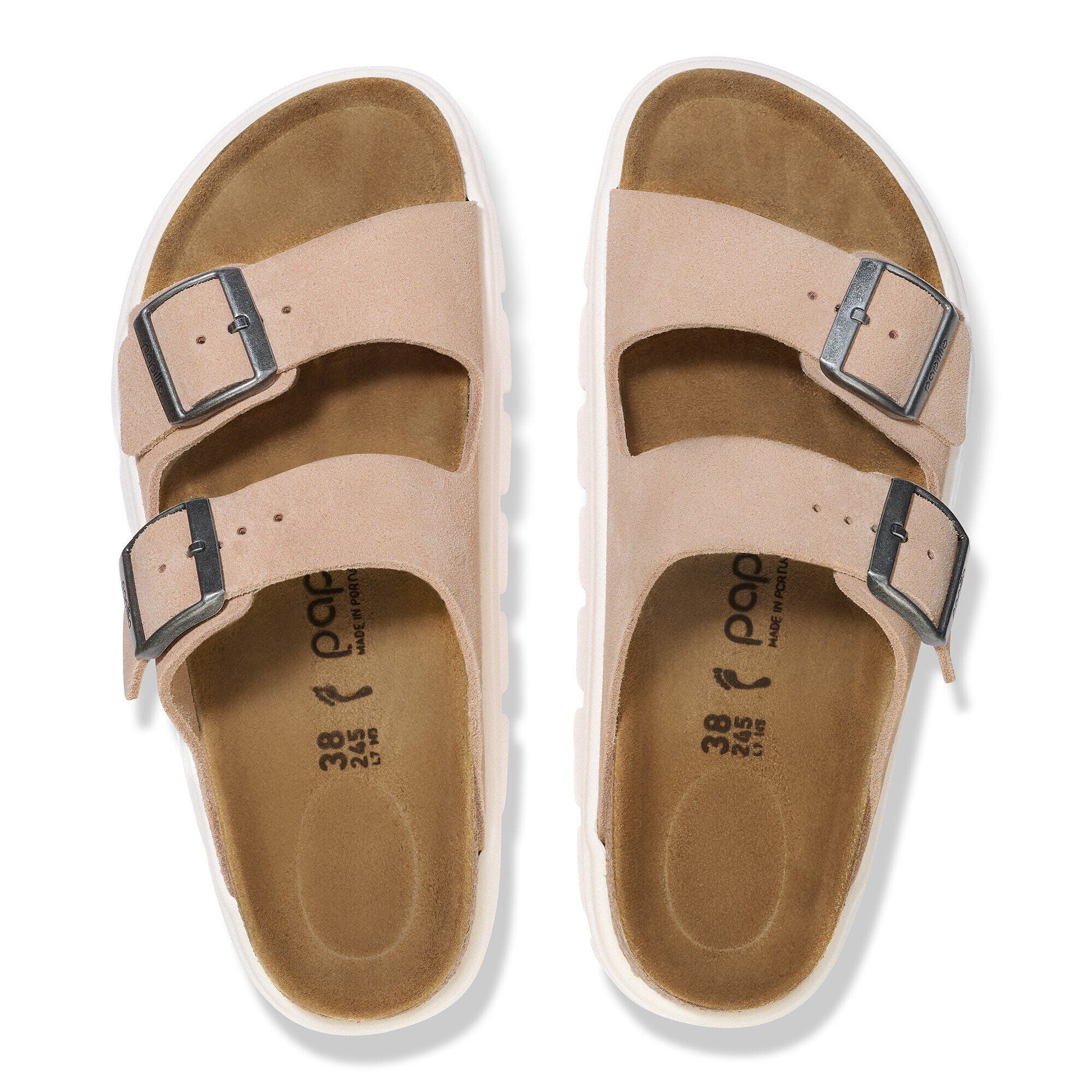 Birkenstock Arizona Chunky Womens Sandal Suede-Warm Sand 10