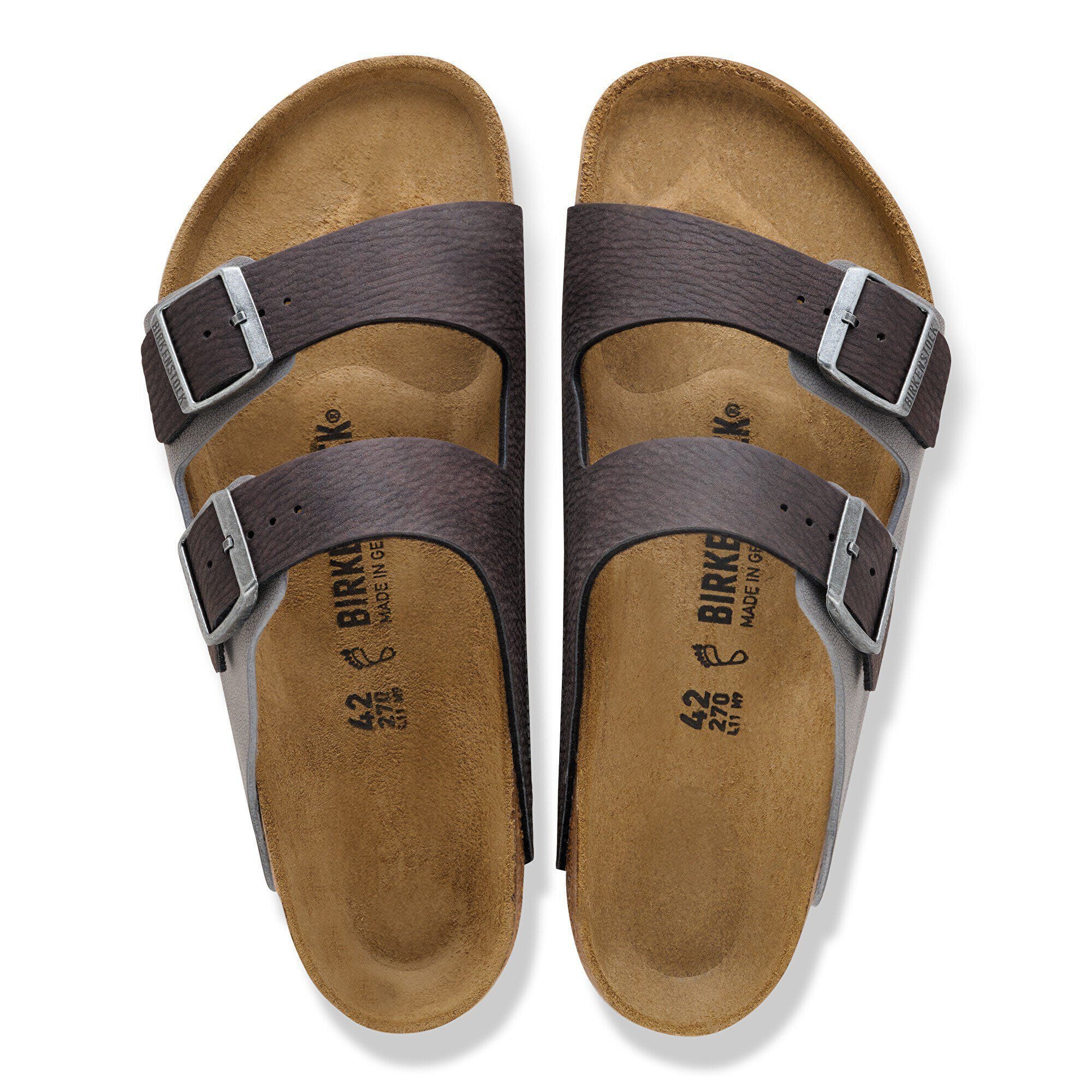 Birkenstock Arizona Mens Sandal Desert Birkibuc-Birkibuc-Black-Dark Gray 13