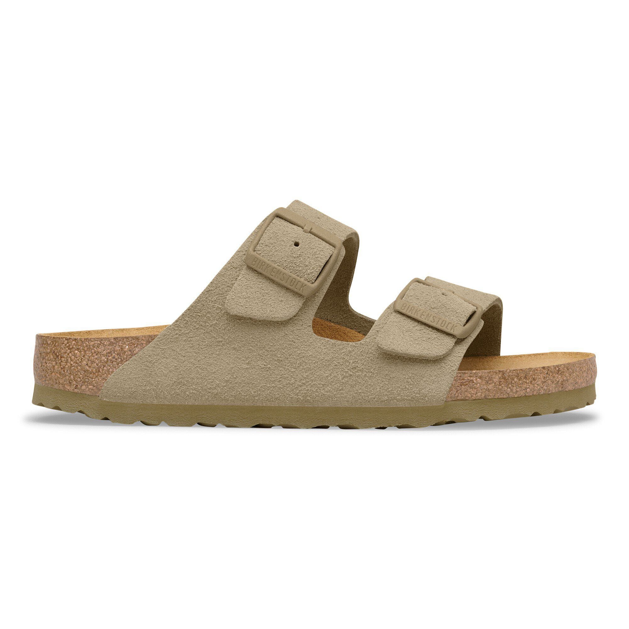 Birkenstock Arizona Mens Sandal Suede-Faded Khaki 8