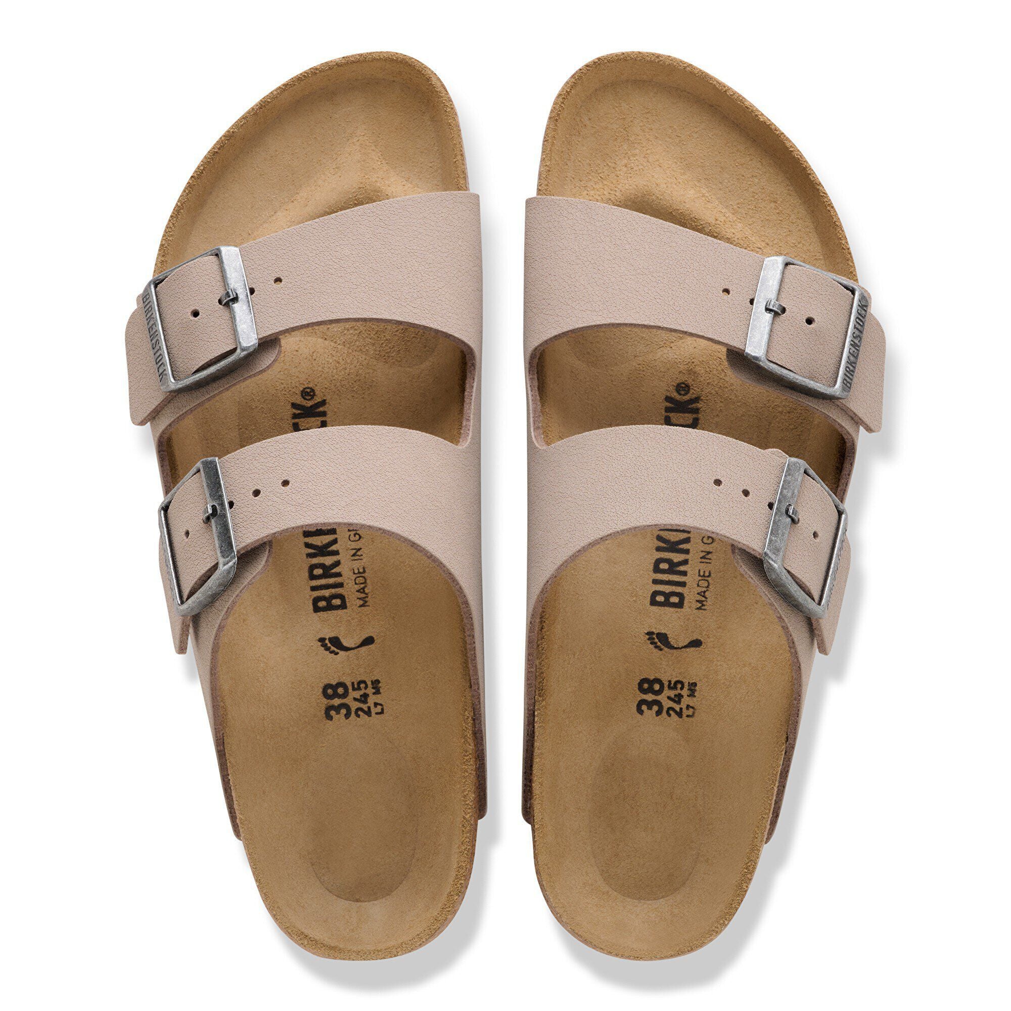 Birkenstock Arizona Mens Sandal Birkibuc-Grey Taupe 13