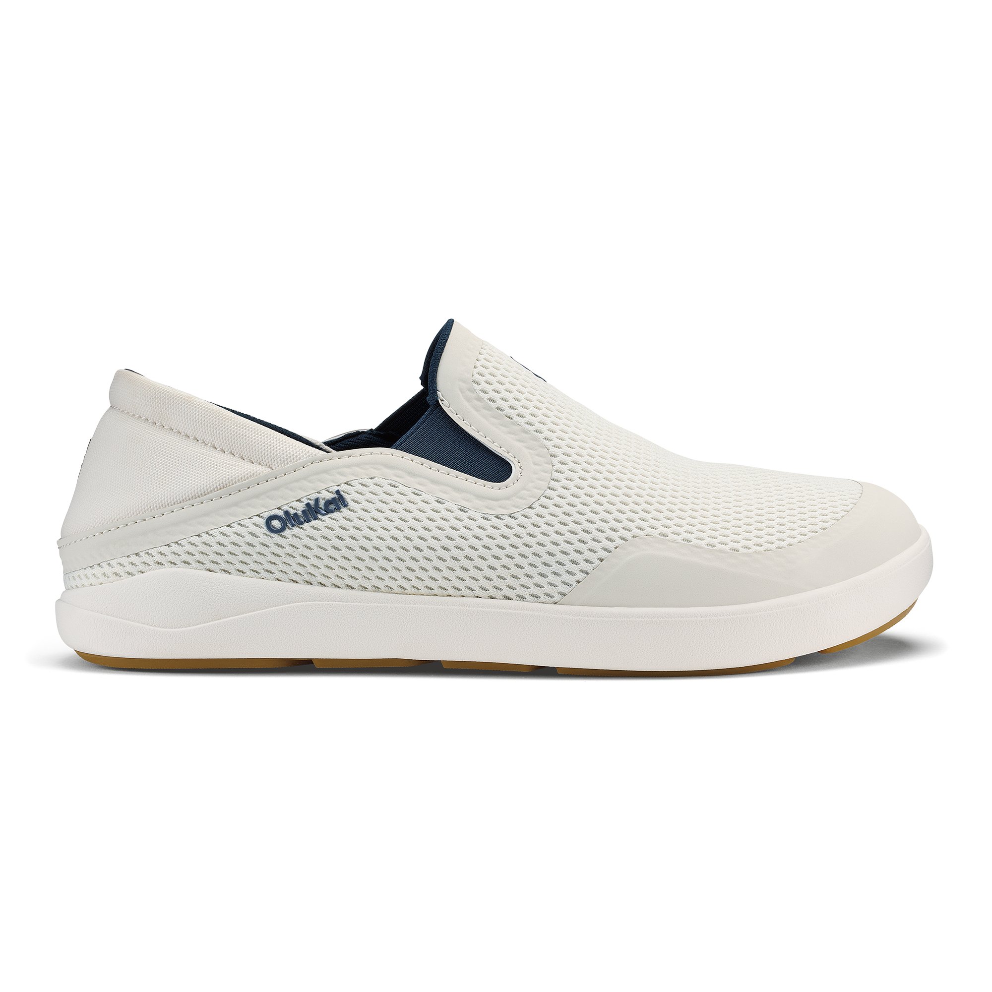 Olukai Moku Slip-On Mens Shoe WSDE-White Sand-Trench Blue 11