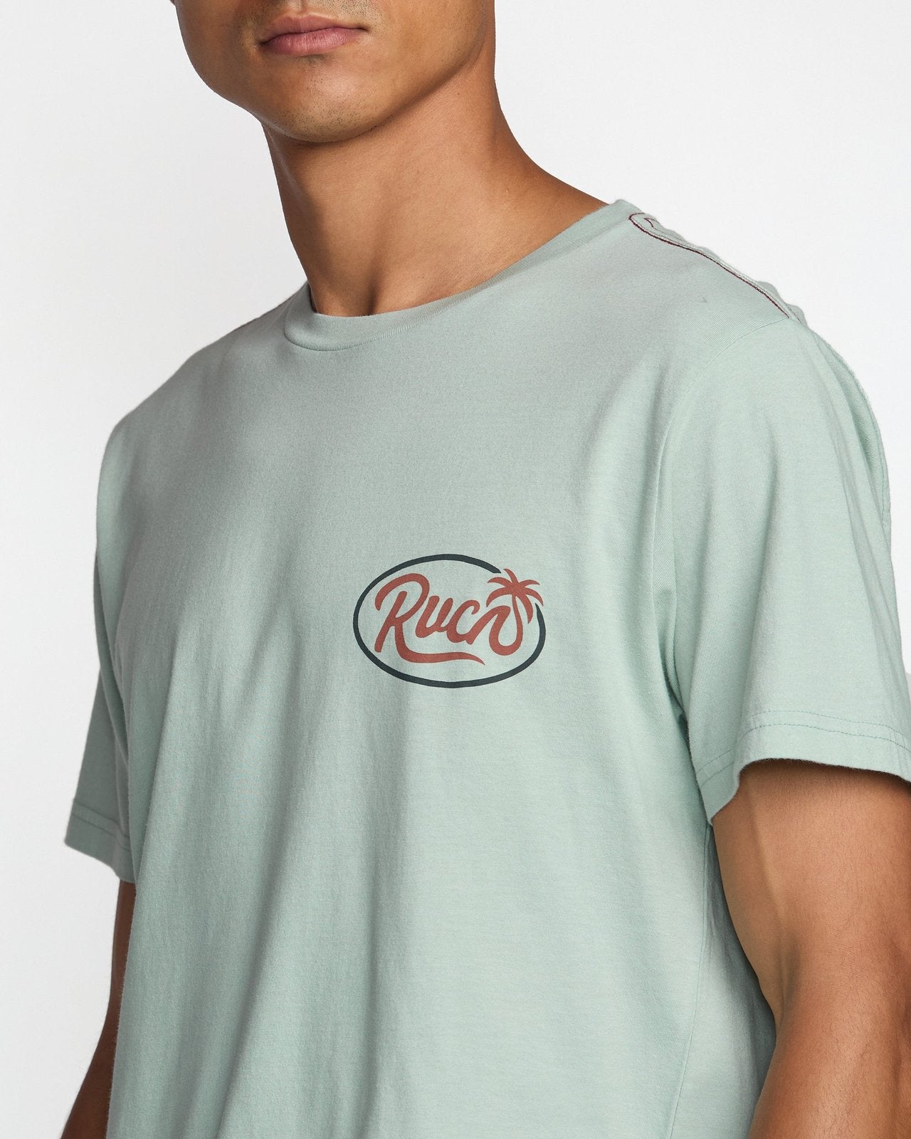 RVCA FROND SCRIPT SS BN4-BLUE HAZE M