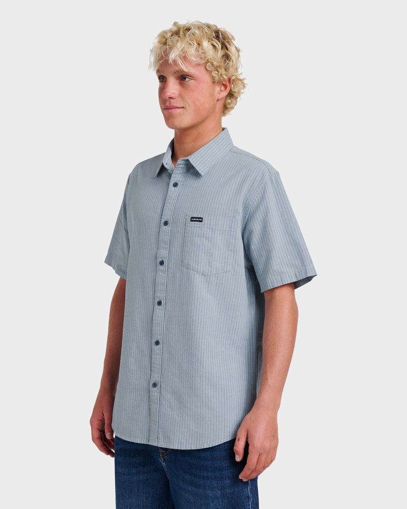 Quiksilver Oxford Stripe Classic SS BHL0-ASHLEY BLUE XL