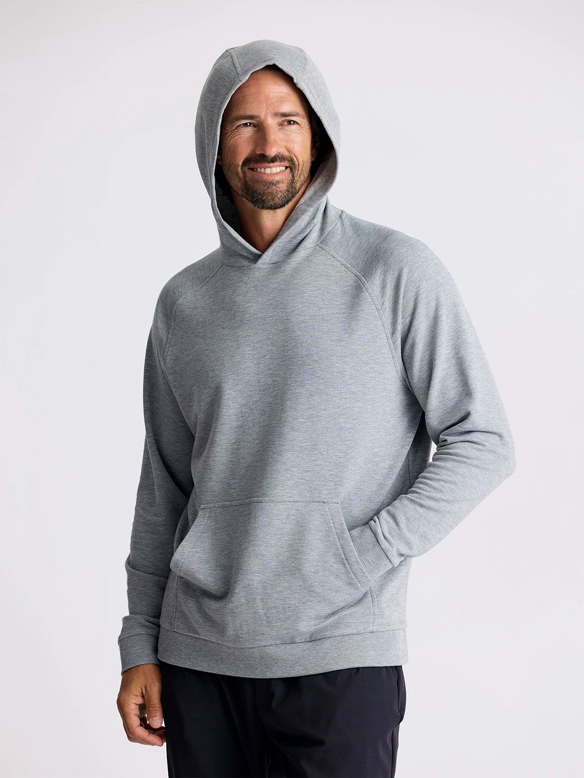 Free Fly Bamboo Lightweight Fleece Hoodie Grey L