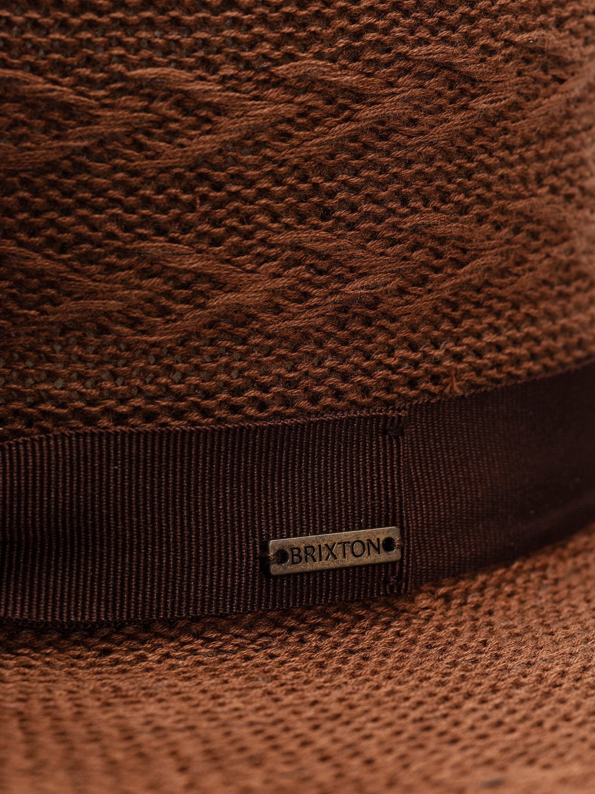 BRIXTON LYONS KNIT PATTERN PACKABLE HAT COFFEE XS-S