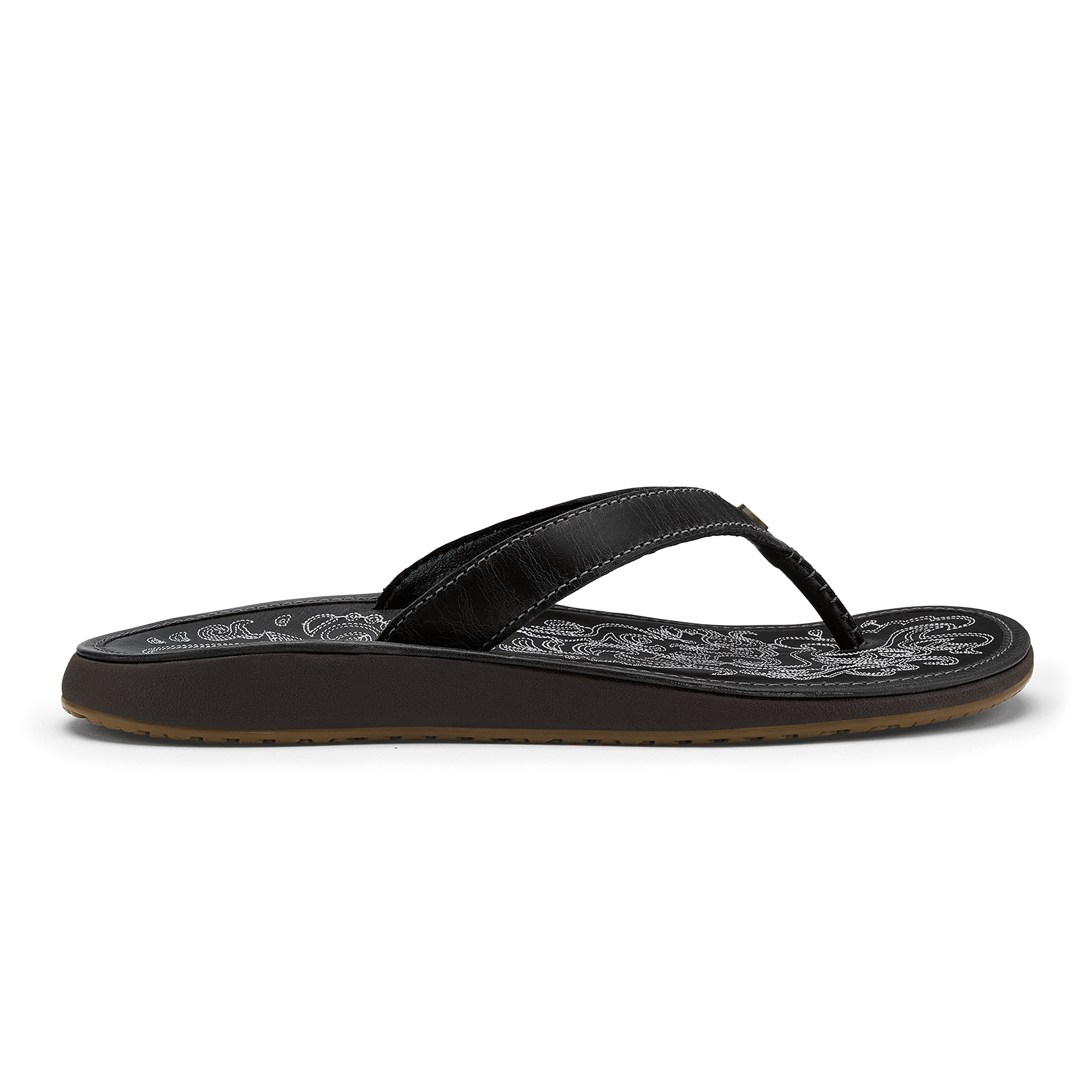 Olukai Paniolo Womens Sandal OXOX-Onyx-Onyx 10