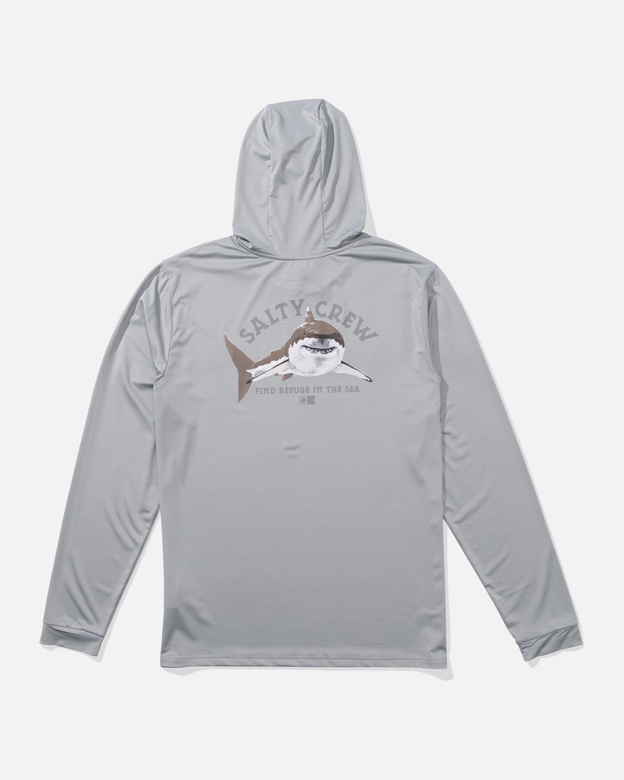 Salty Crew Lurking Hooded Sunshirt Silver S
