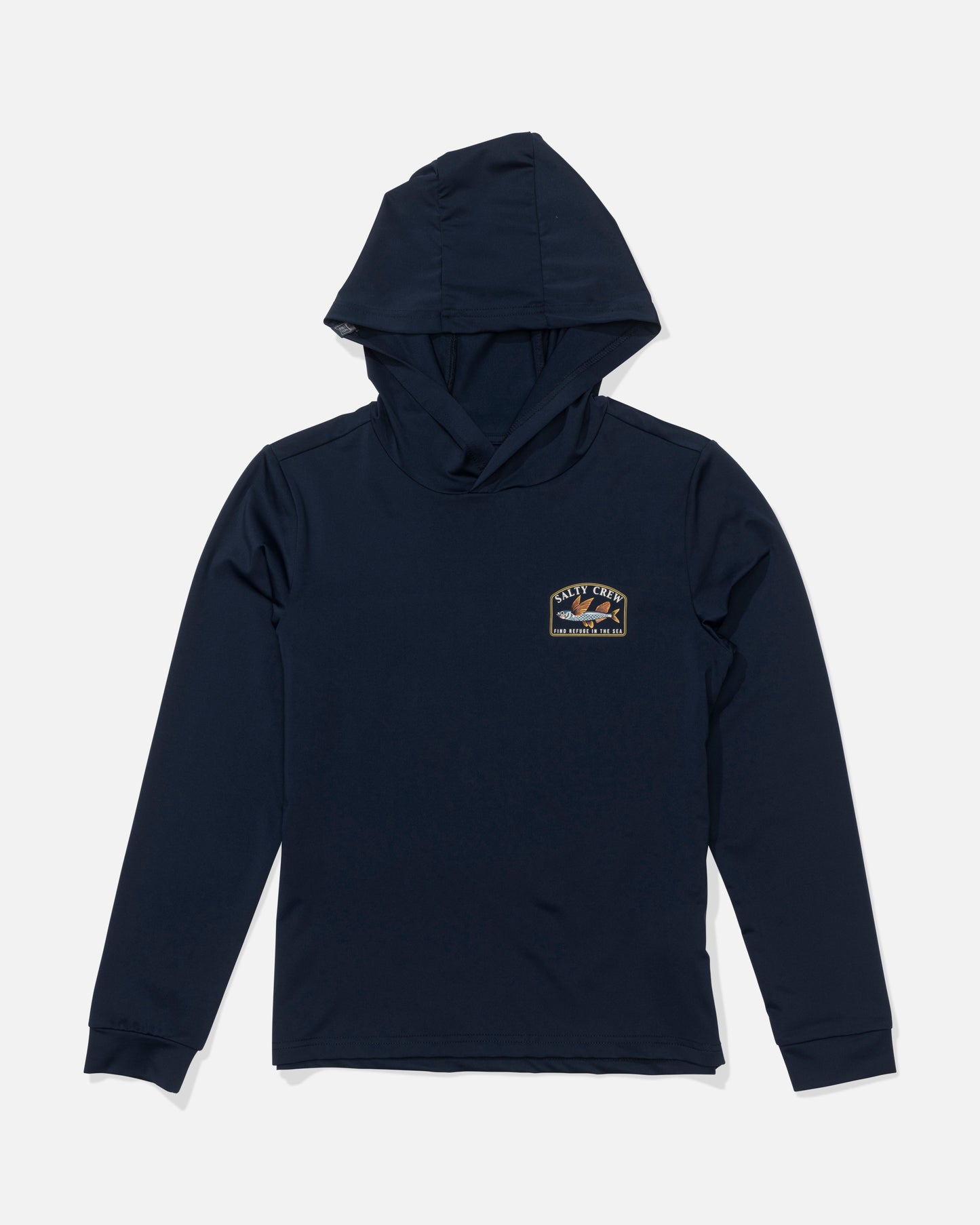 SALTY CREW FLYHOME BOY HOOD SUNSHIRT Navy S
