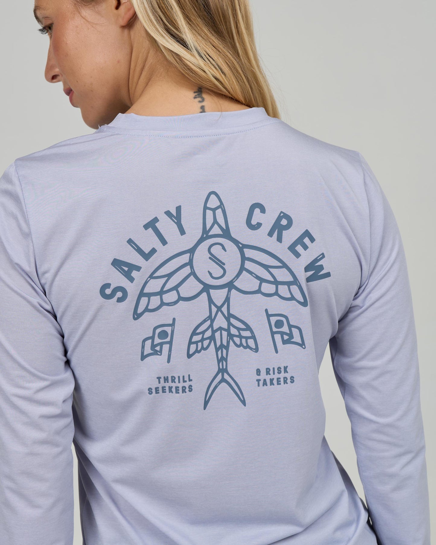SALTY CREW FLYING HIGH SUNSHIRT Fog M