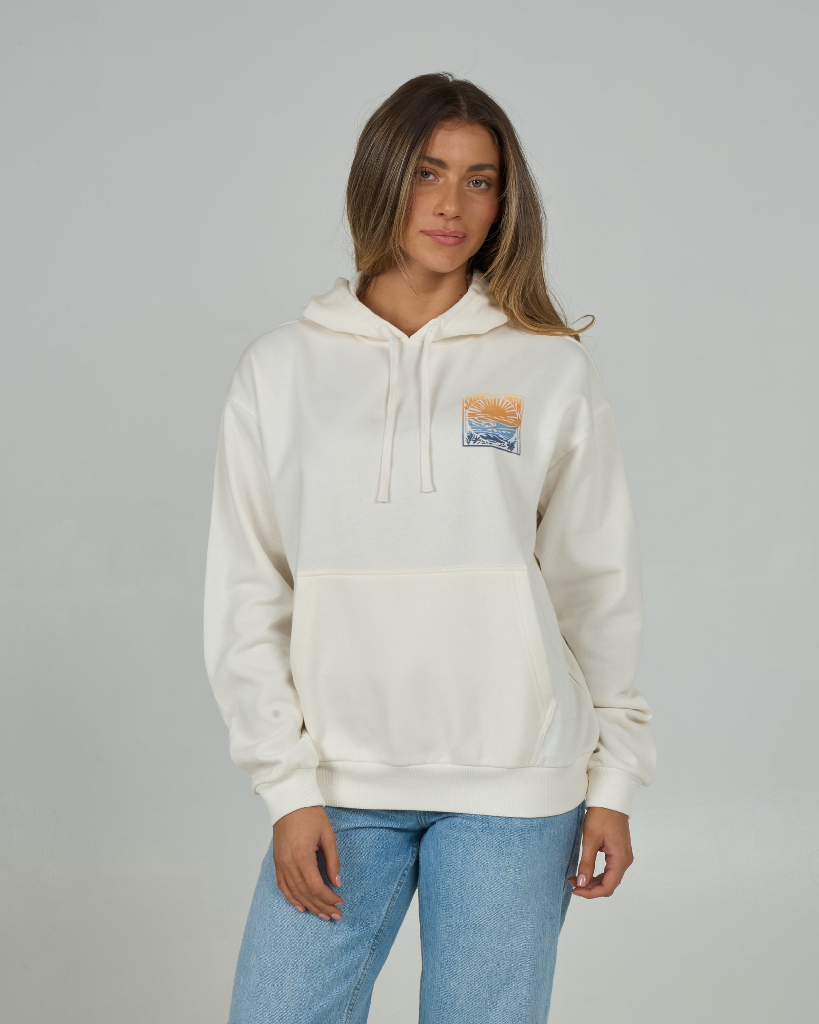 SALTY CREW POSTED HOODY OFF WHITE M