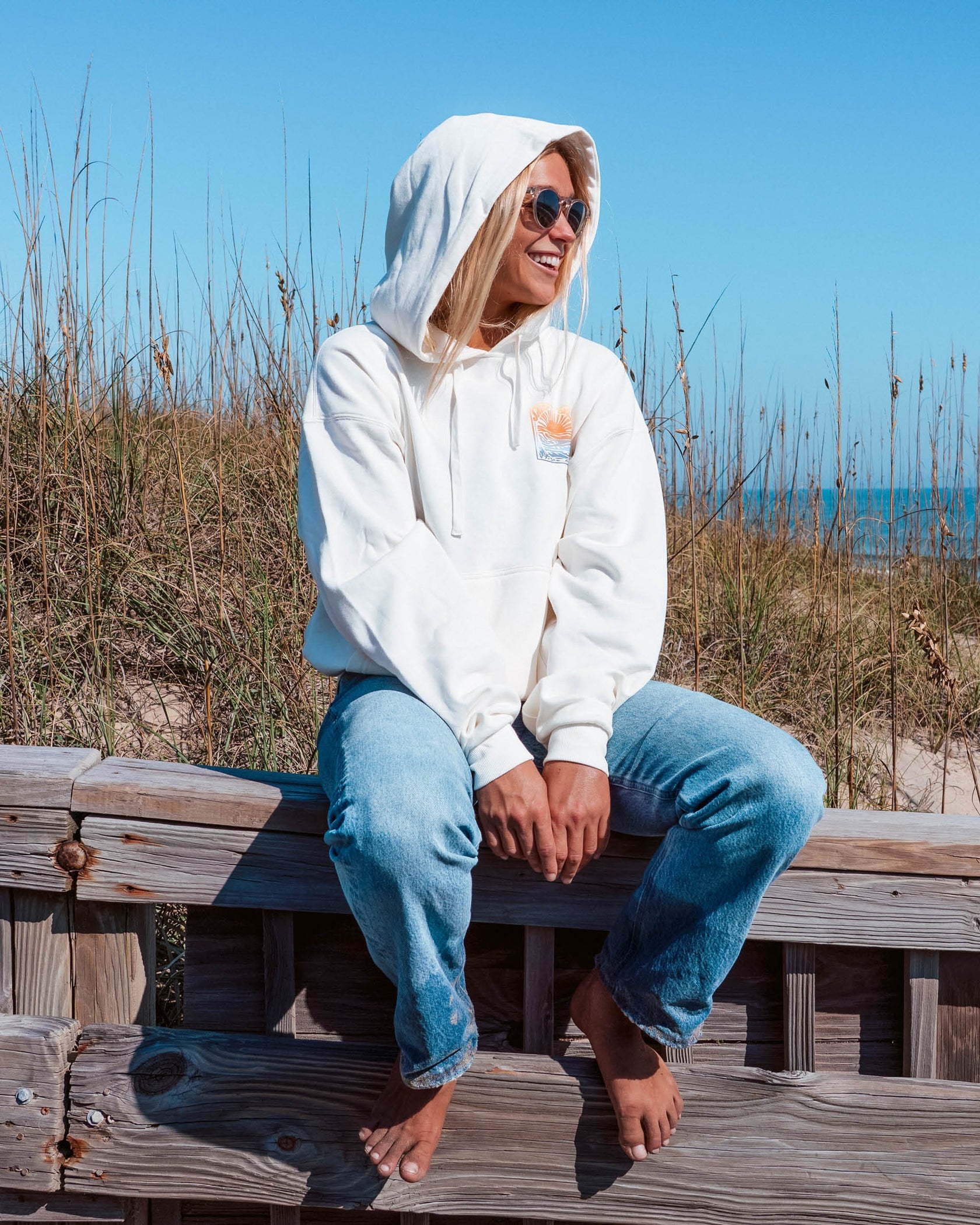 SALTY CREW POSTED HOODY OFF WHITE M