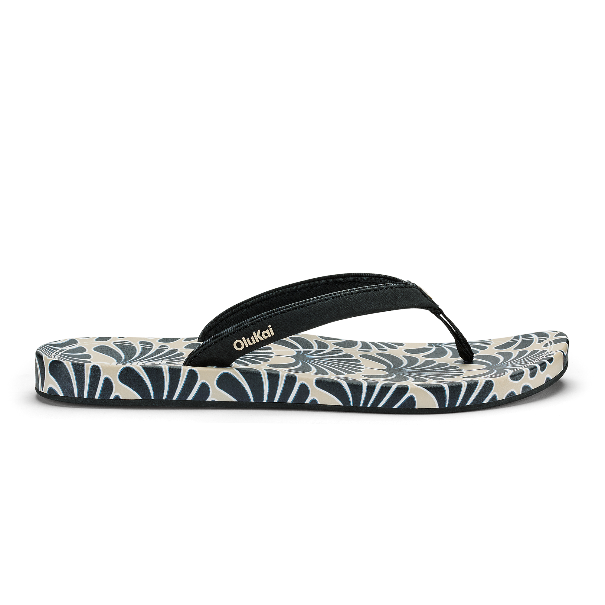Olukai Uiki Womens Sandal 40ZQ-Black-Pa i 9