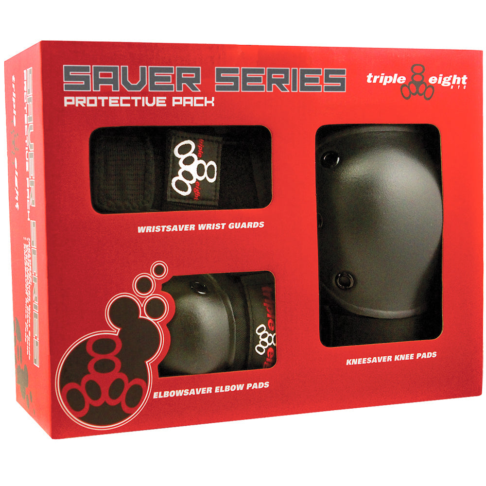 TRIPLE 8 SAVER 3/PK PADs BLACK XS