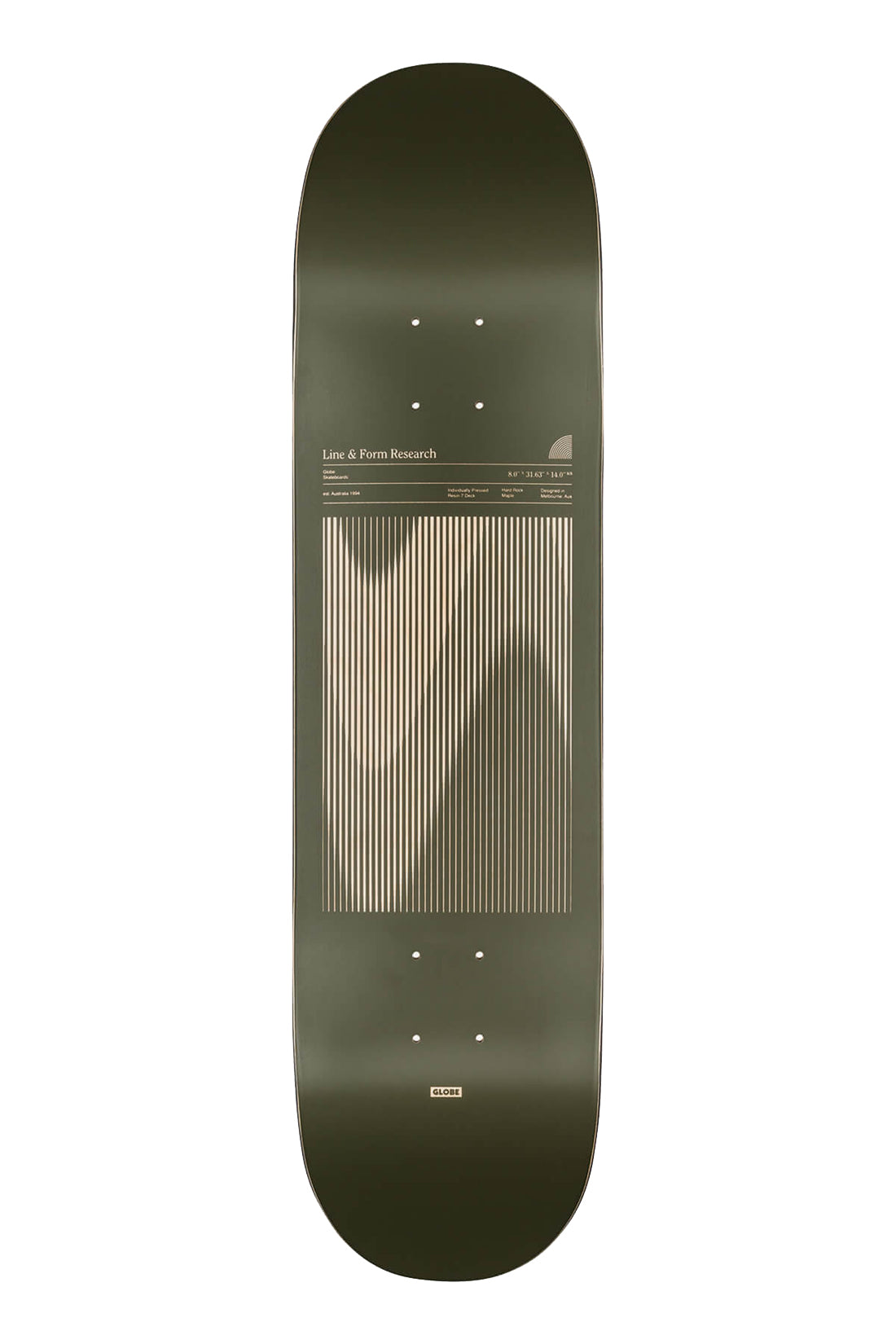 Globe Skateboards G1 Lineform Deck Olive 8.0