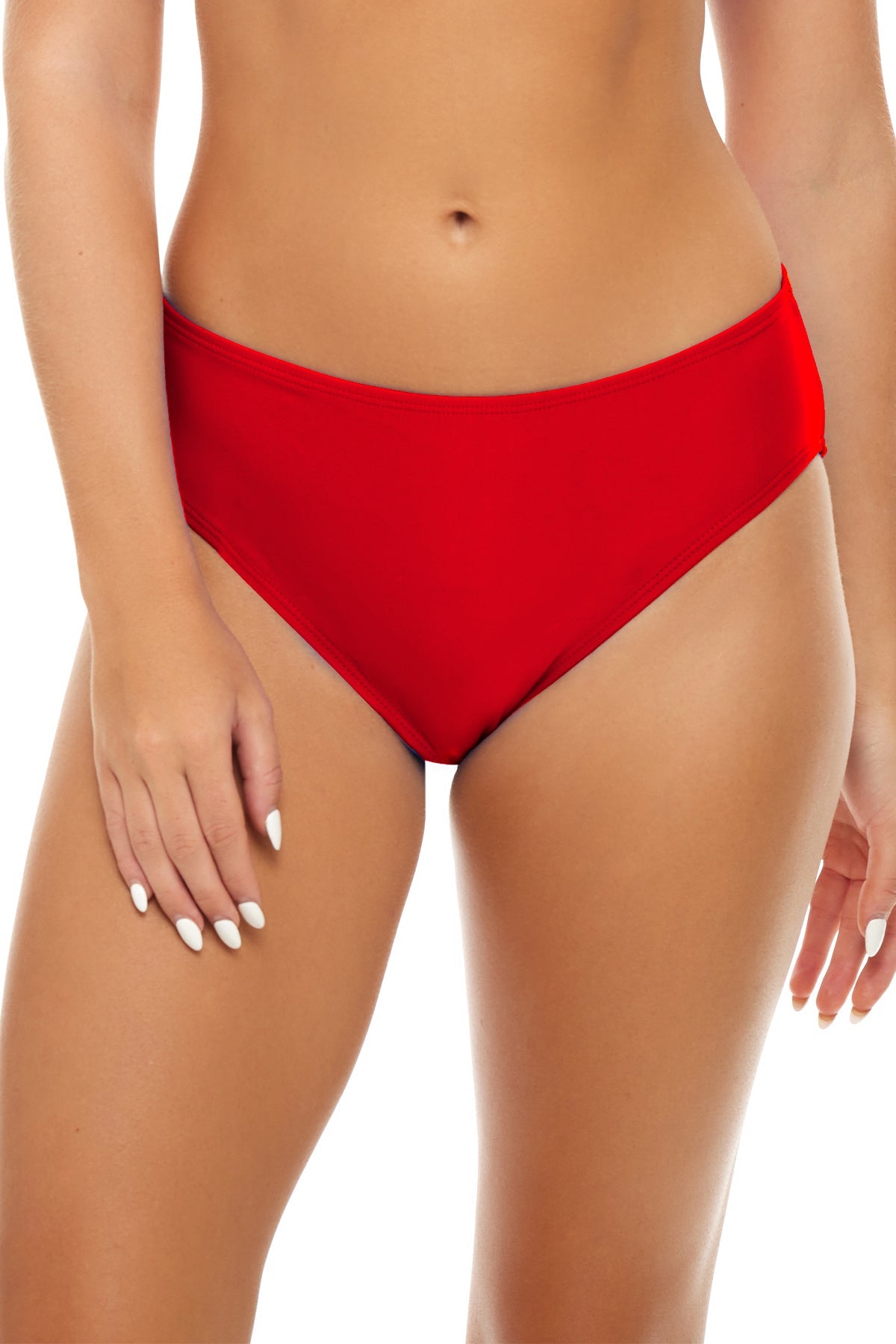 H2oh! Full-Cut High Waist Bottom RED L