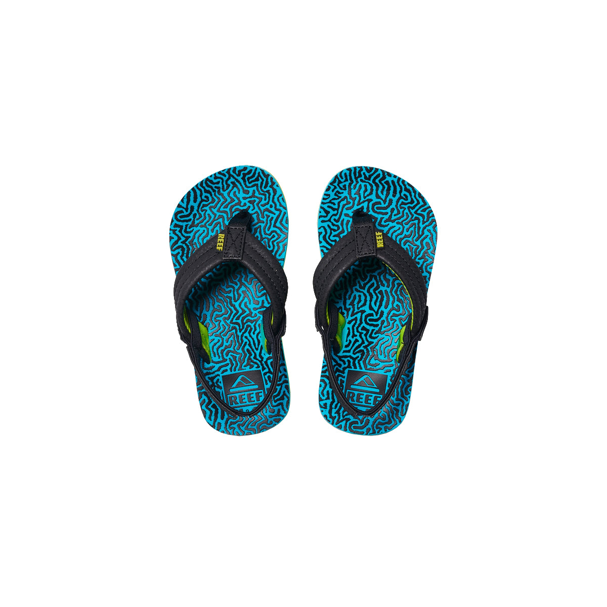 Reef Little Ahi Boys Sandal Blue Coral 6 C