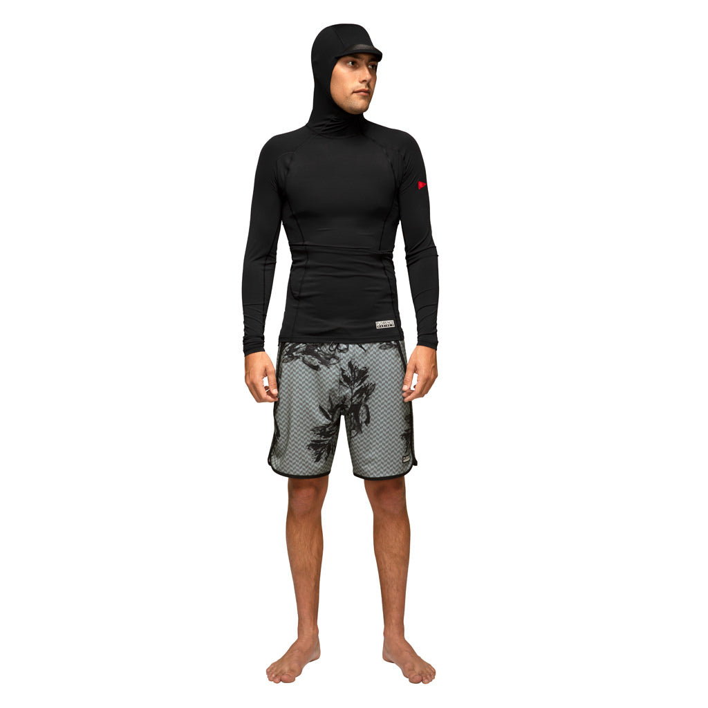 Florence Marine X Long Sleeve Hooded Rashguard Black XS