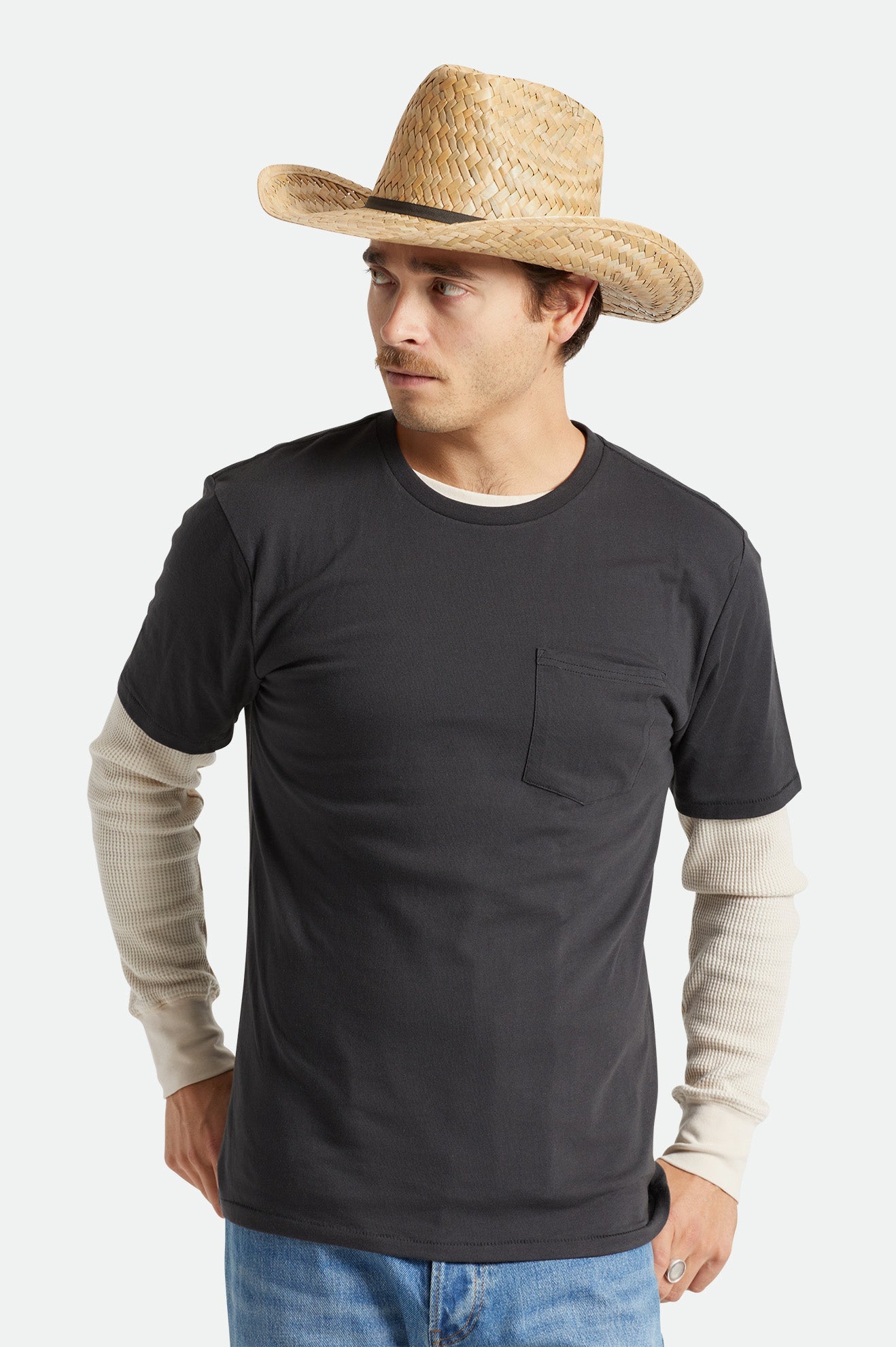 Brixton Houston Straw Cowboy Hat NATUR-Natural S/M