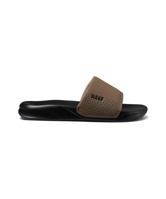 Reef One Slide Boys Sandal Black-Tan 4 Y