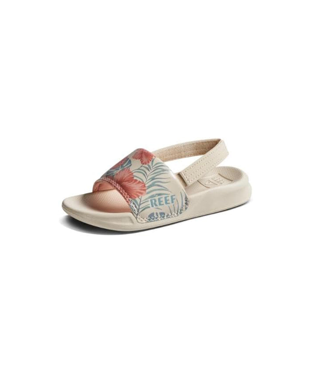 Reef Little One Slide Girls Sandal Vintage Hawaiian 4 C