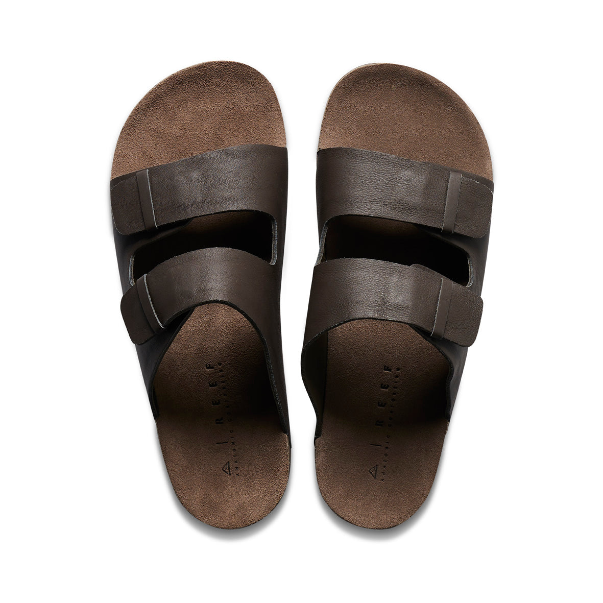 Reef Ojai Two Bar Mens Sandal Brown Leather 10