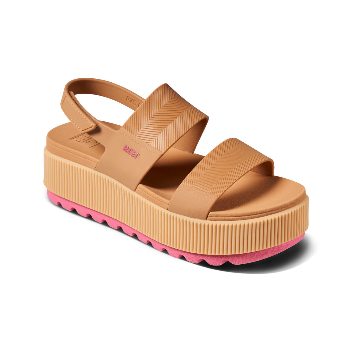 Reef Water Vista Higher Womens Sandal Natural-Hot Pink 10