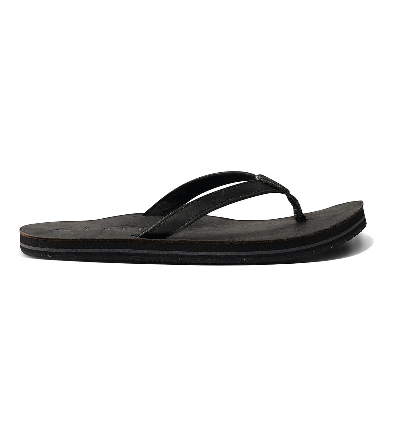 Reef Solana Leather Womens Sandal Dusty Black 5
