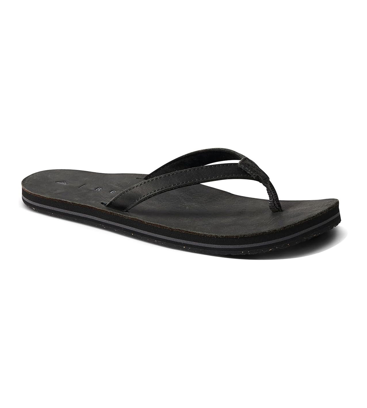 Reef Solana Leather Womens Sandal Dusty Black 5
