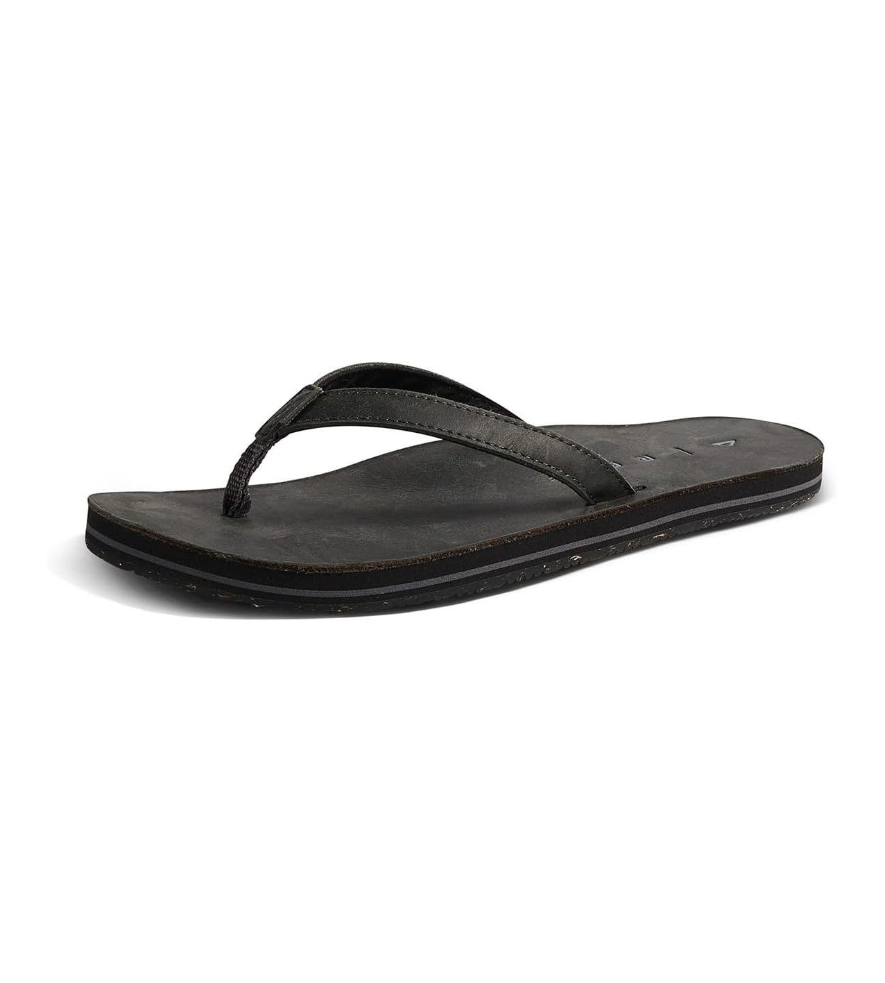 Reef Solana Leather Womens Sandal Dusty Black 5