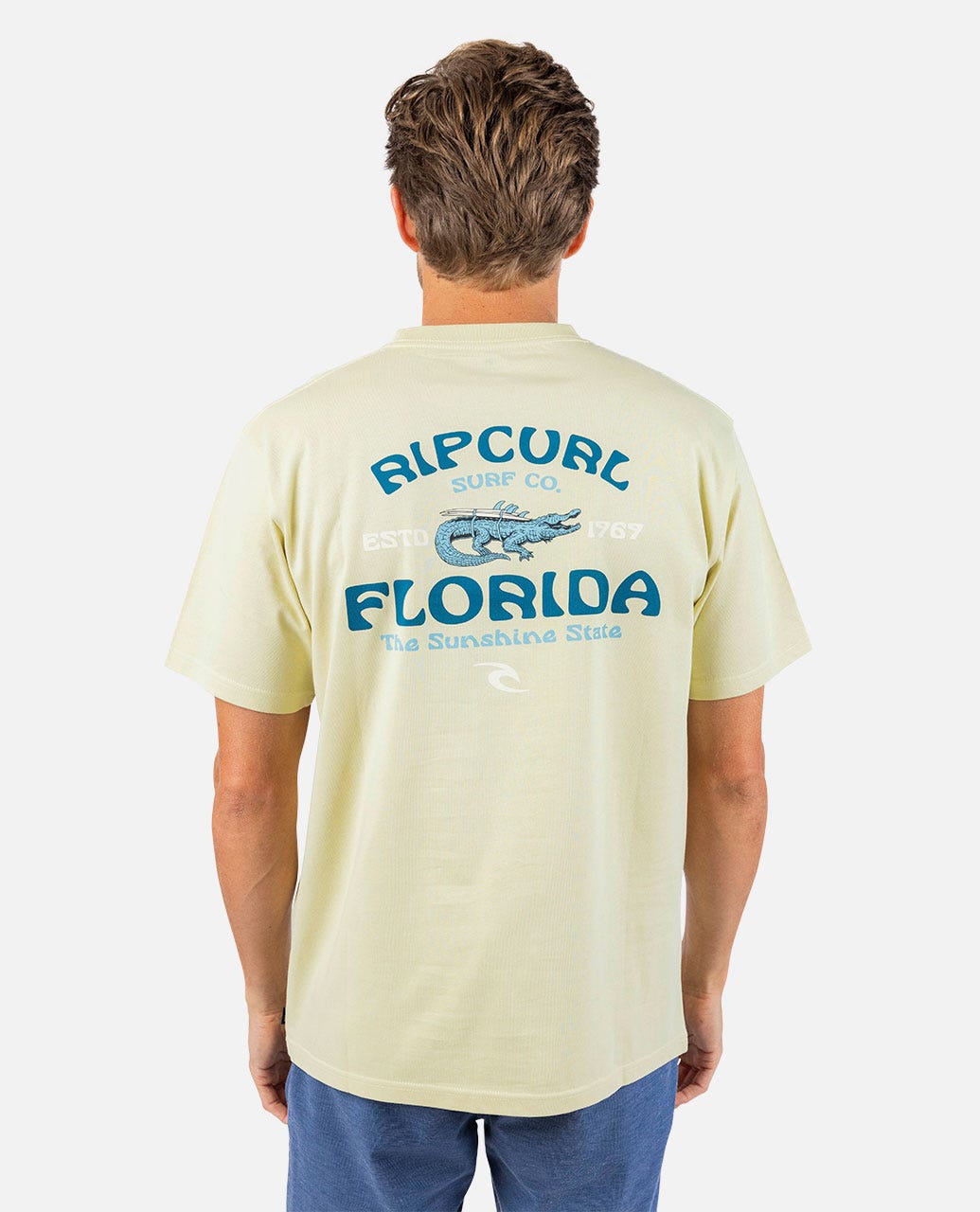 RIP CURL THE SWAMP PREM TEE 8872-VINTAGE YELLOW XL