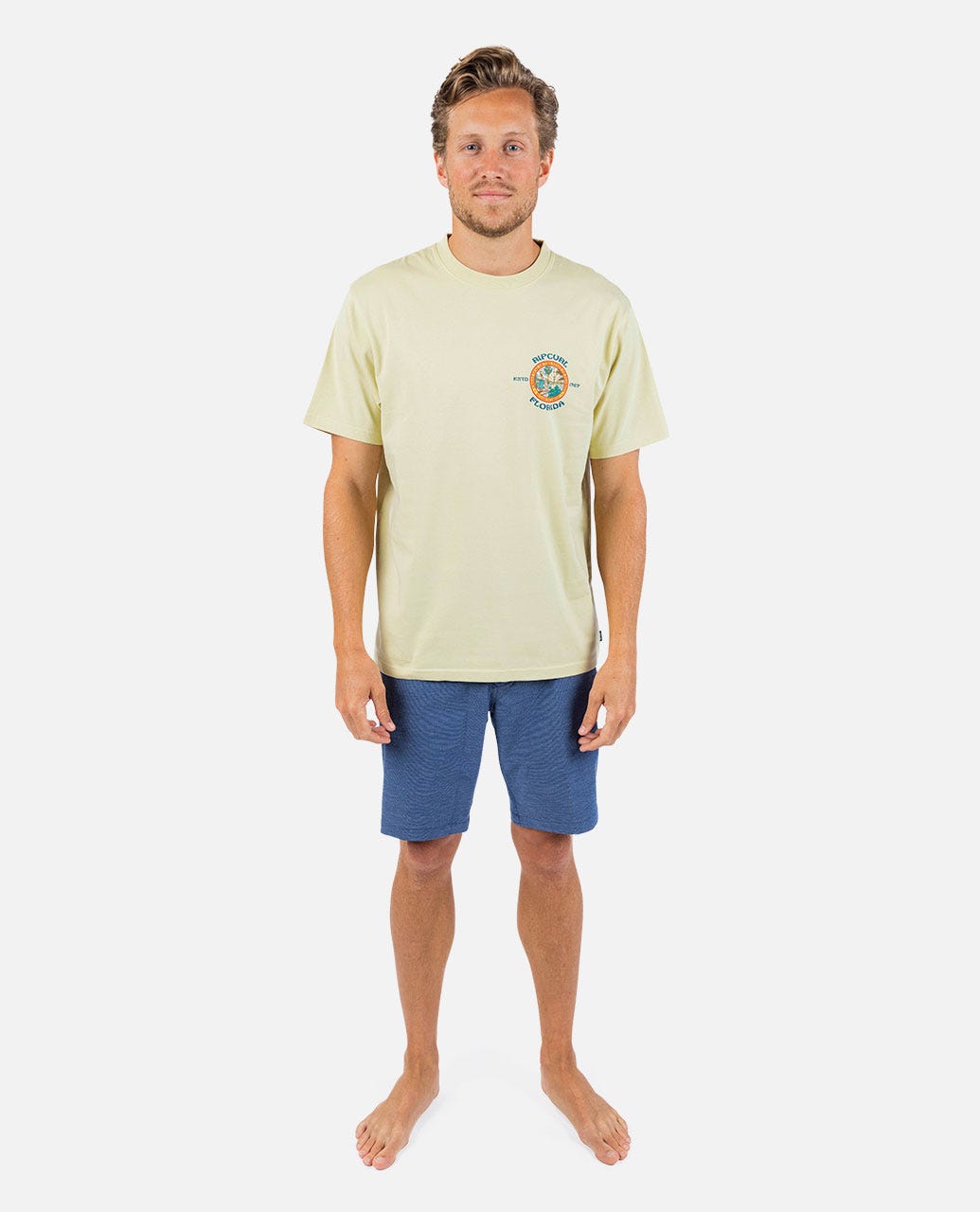 RIP CURL THE SWAMP PREM TEE 8872-VINTAGE YELLOW XL