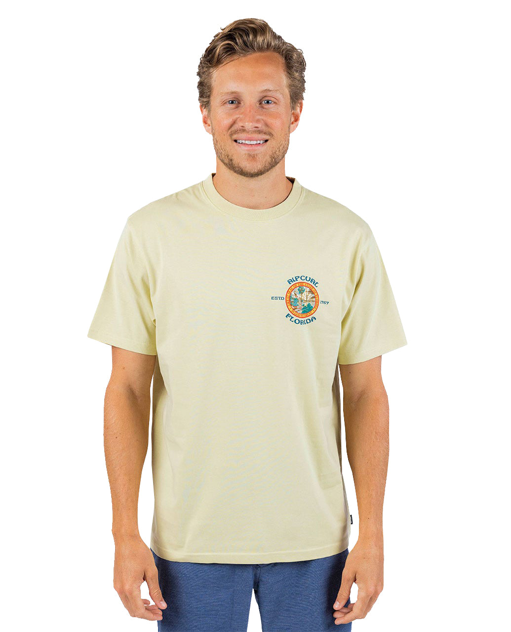 RIP CURL THE SWAMP PREM TEE 8872-VINTAGE YELLOW XL