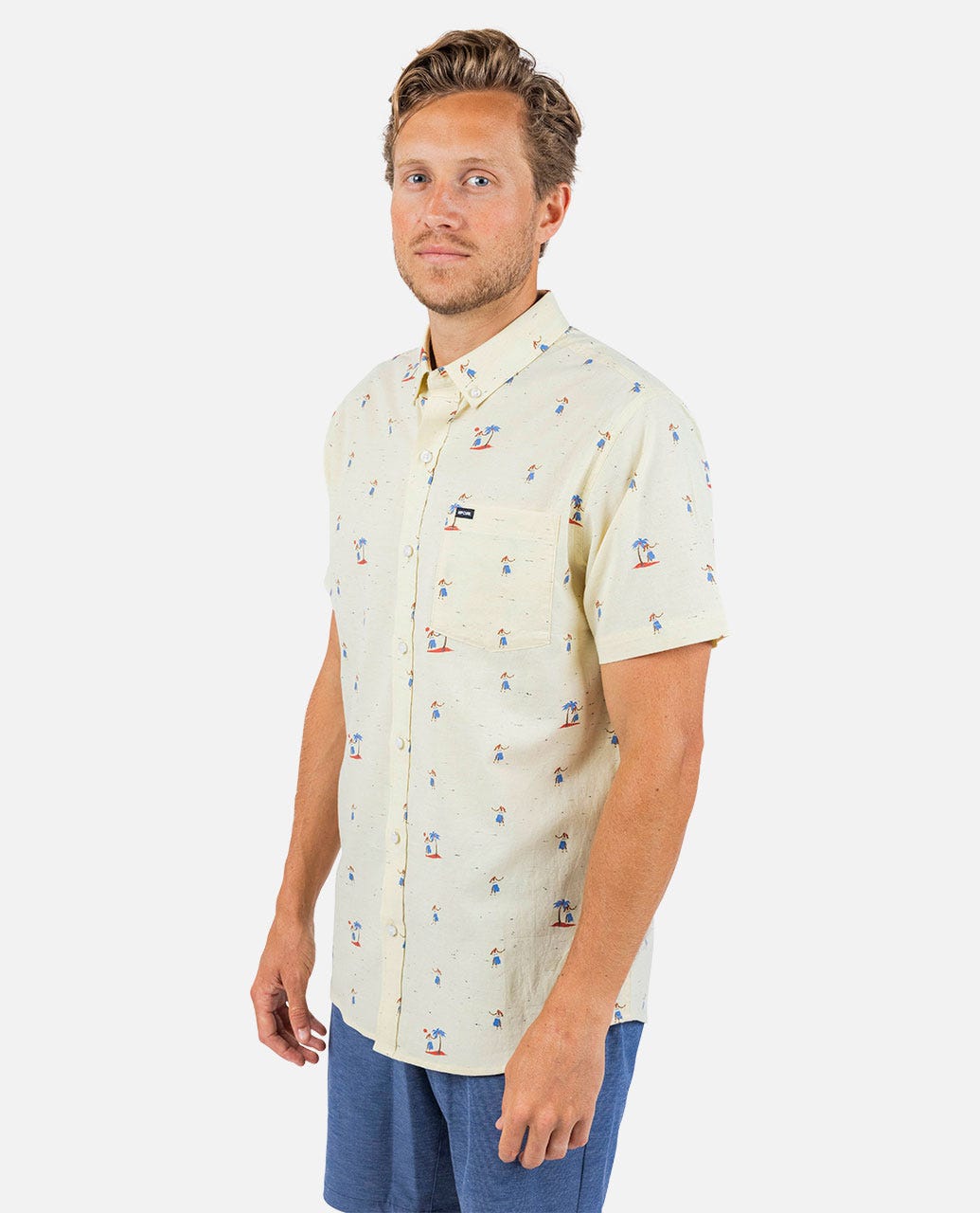 Rip Curl Hula Breach SS Shirt 8872-VINTAGE YELLOW L