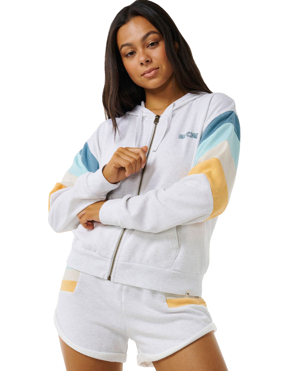 RIP CURL SURF REVIVAL FLEECE SHORT 0085-GREY MARLE 2XS