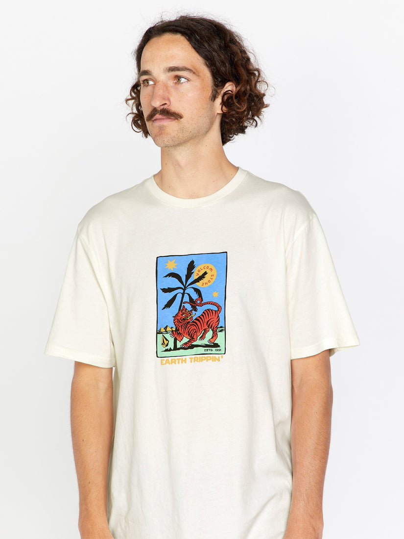 VOLCOM TAROT TIGER FTY SS TEE OFW-OFF WHITE S