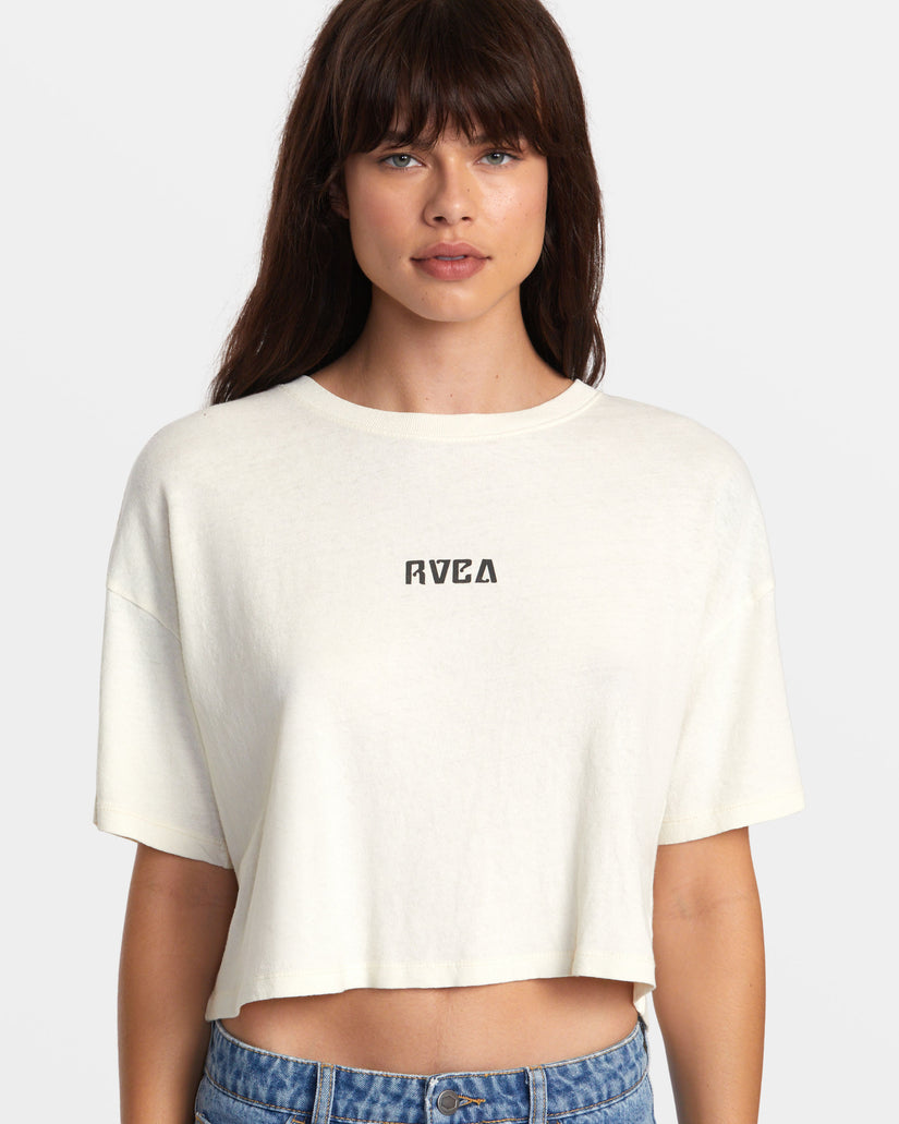 RVCA BOYFRIEND CROP TEES WDR0 XS/6