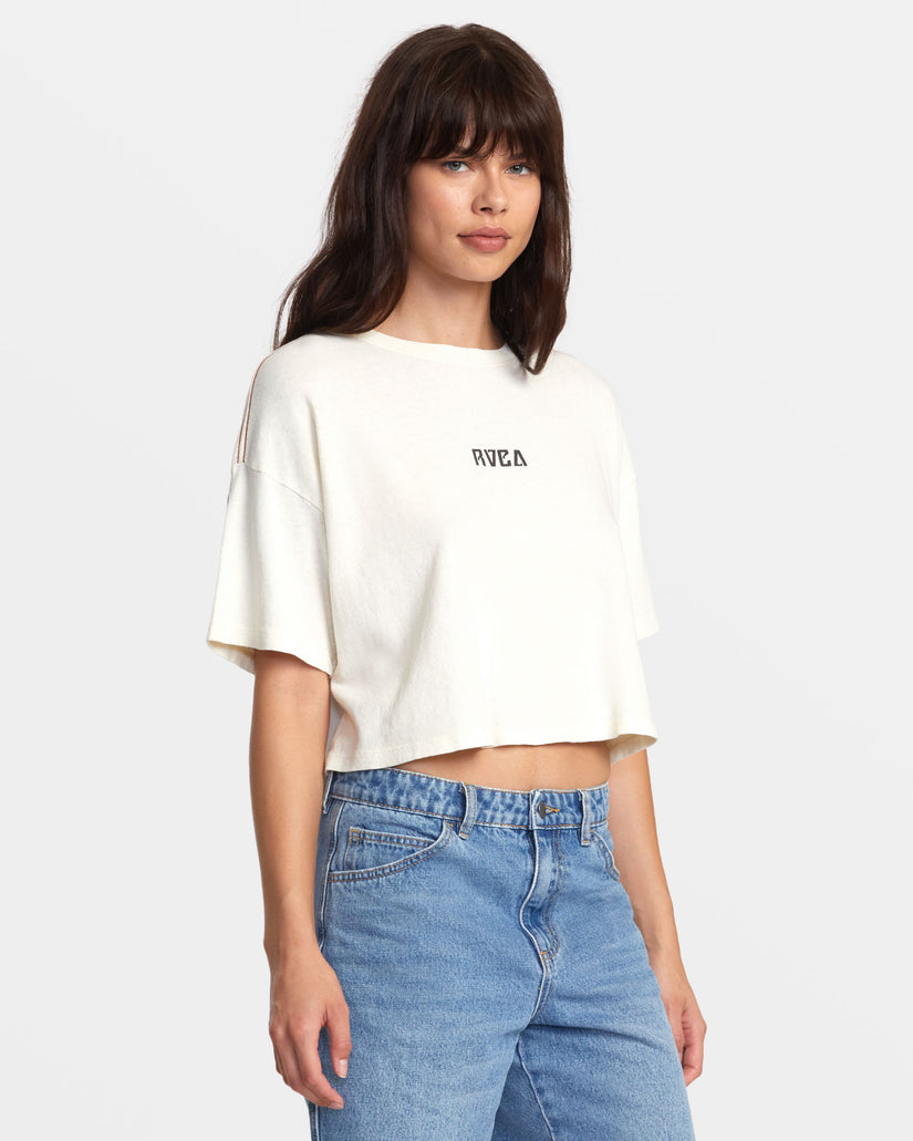 RVCA BOYFRIEND CROP TEES WDR0 XS/6