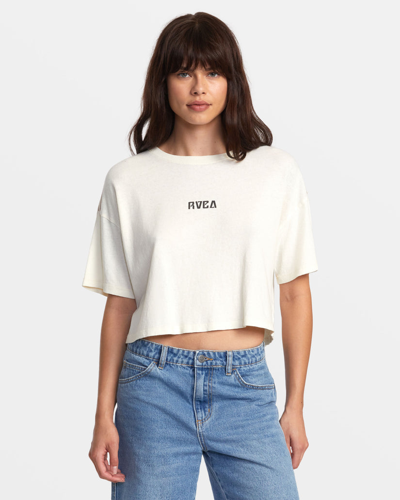 RVCA BOYFRIEND CROP TEES WDR0 XS/6