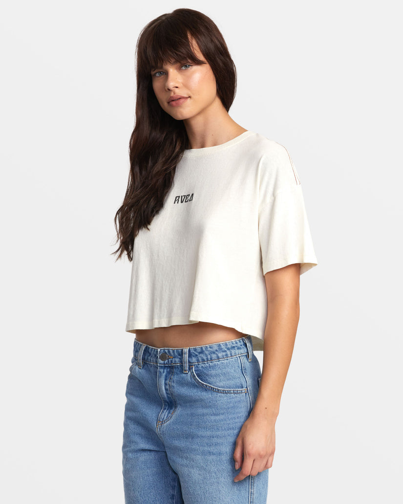 RVCA BOYFRIEND CROP TEES WDR0 XS/6