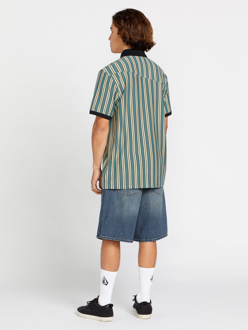 VOLCOM STRIKER STONE POLO SS SVB-SERVICE BLUE XS