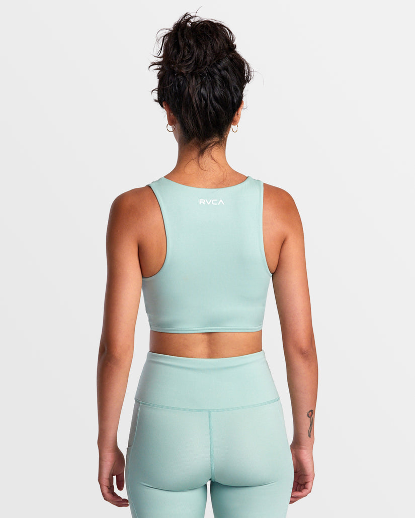 RVCA GATHERED FRONT MID SUPPORT BRA GHZ M/10