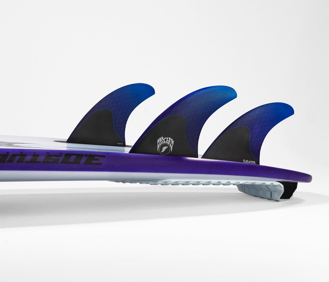 Futures Fins Mayhem 3.0 Honeycomb-Carbon Thruster Set Blue M