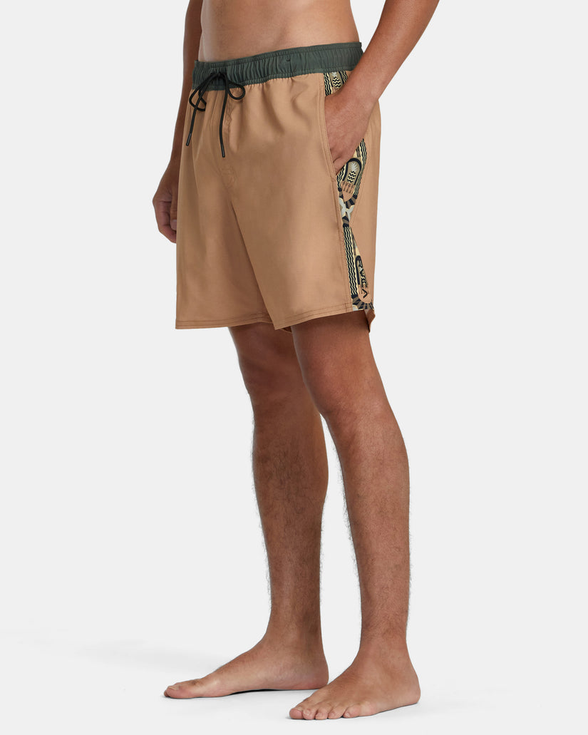 RVCA APEX ELASTIC WAIST BOARDSHORTS 17" CAM-Camel XL