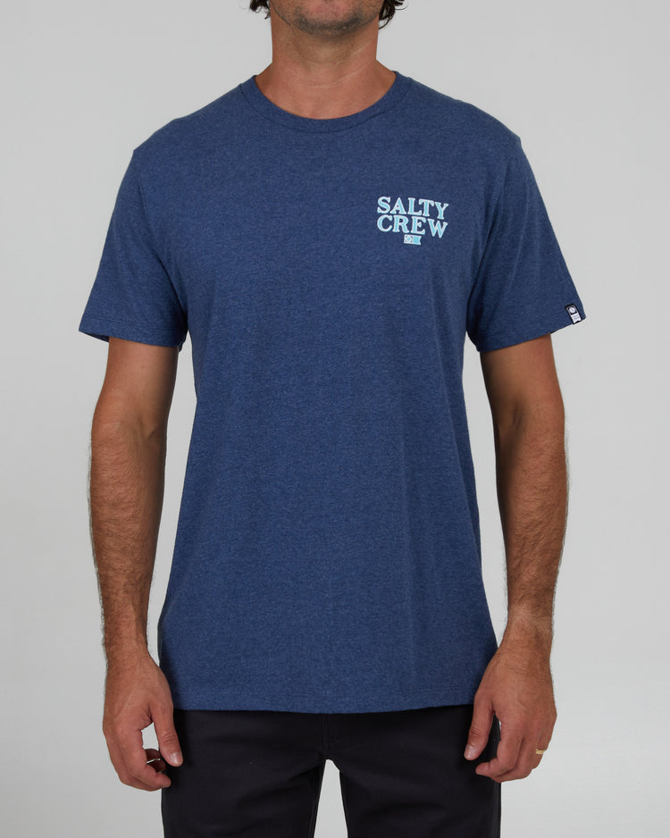 Salty Crew Fish On Classic SS Tee Navy L