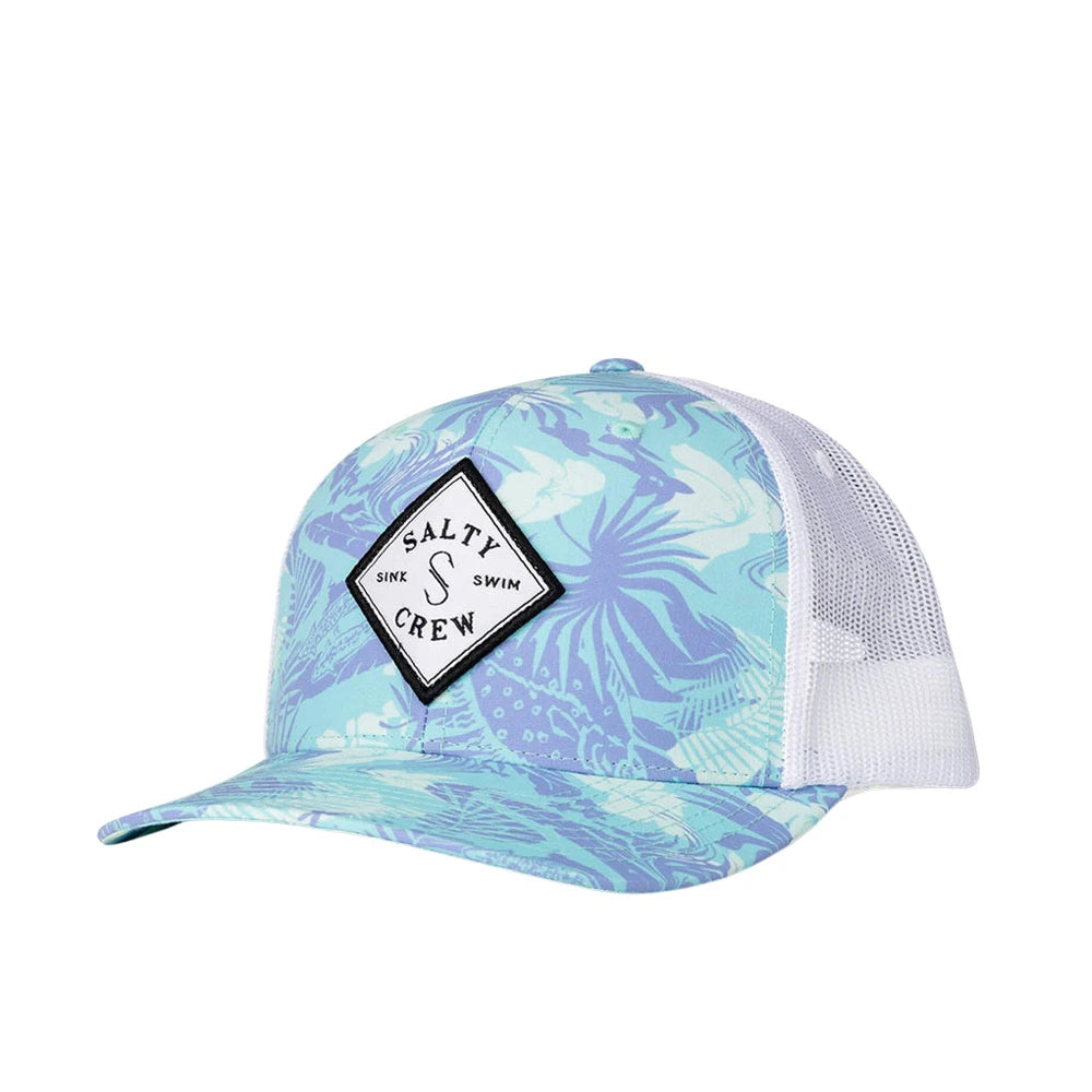 Salty Crew Sealine Retro Trucker Hat AQUA 1SZ