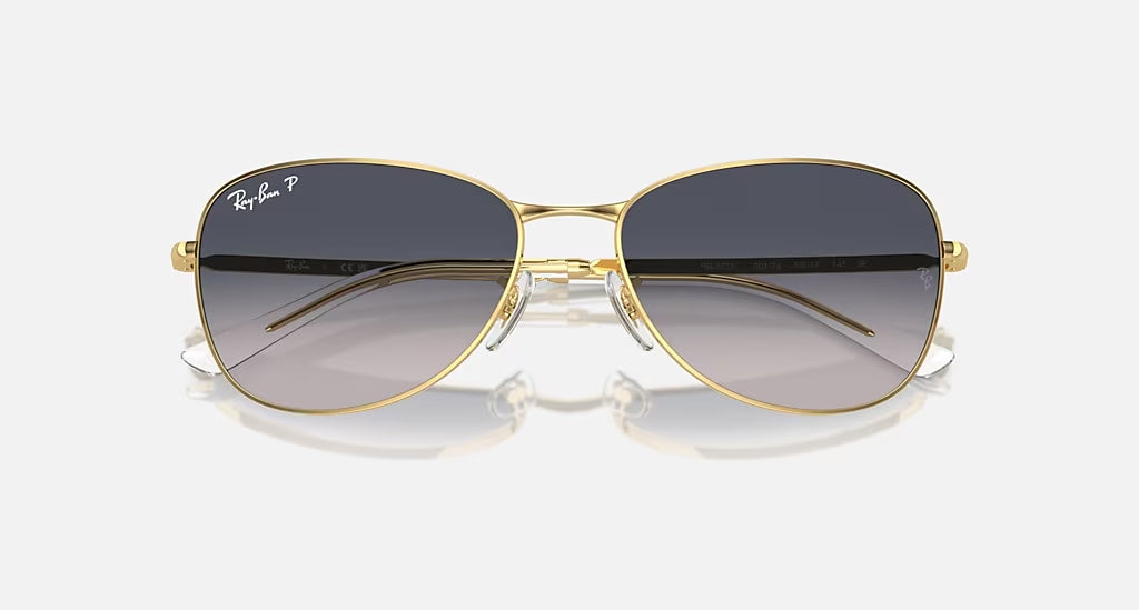 Ray-Ban 0RB3733 Polarized Sunglasses Arista BlueGradient