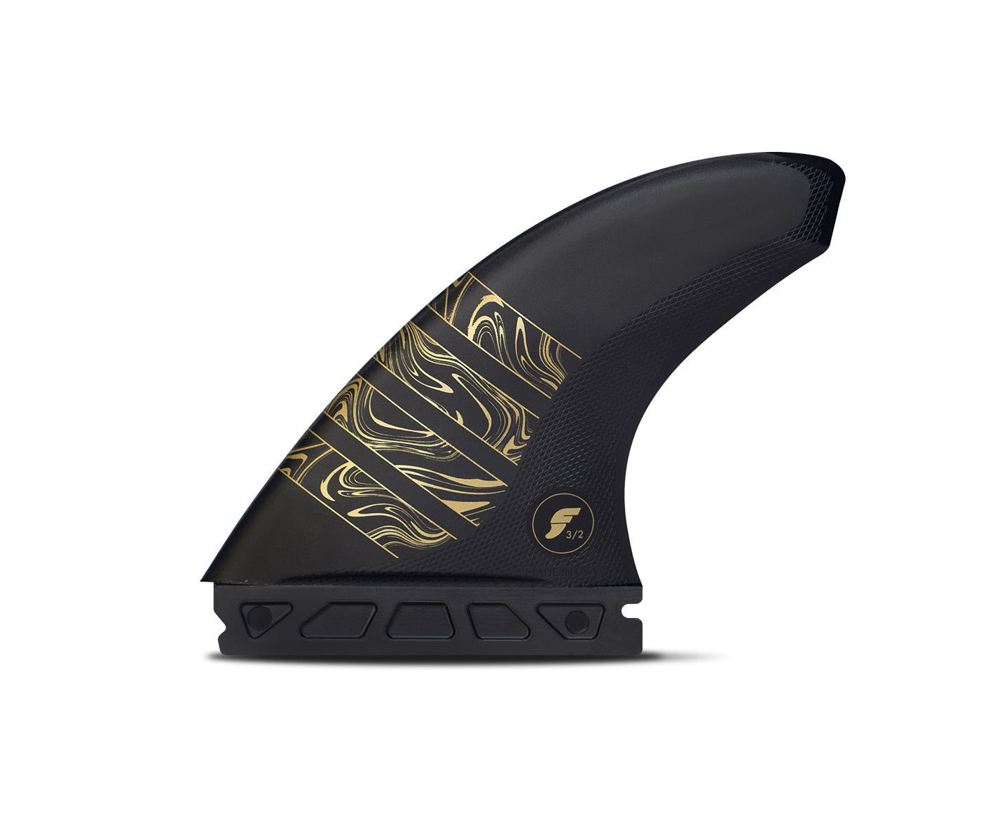Futures Fins Vector 3/2 Alpha Thruster Fin Set Carbon-Gold M